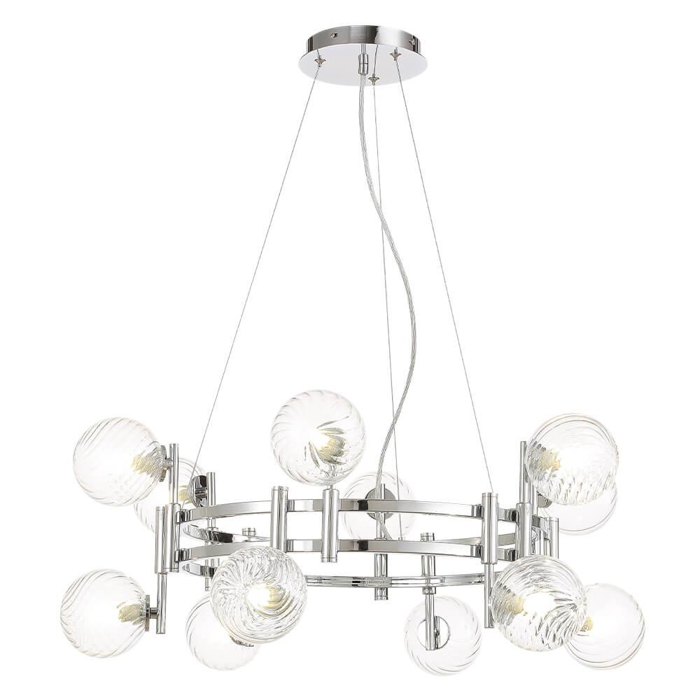 подвесная люстра crystal lux luxury sp12 chrome