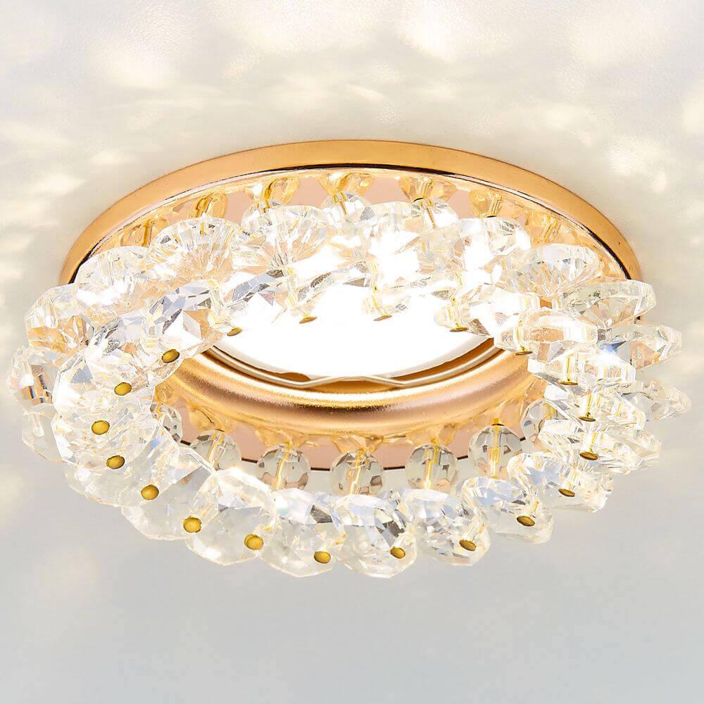встраиваемый светильник ambrella light crystal k206 cl/ch