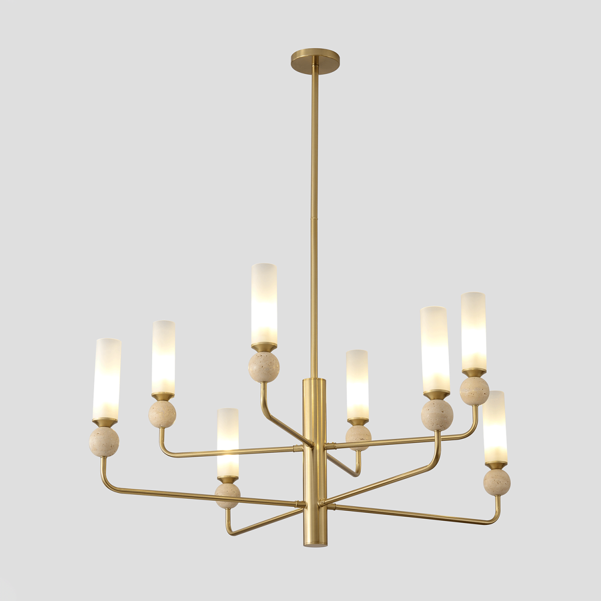 люстра на штанге crystal lux simply sp8 brass