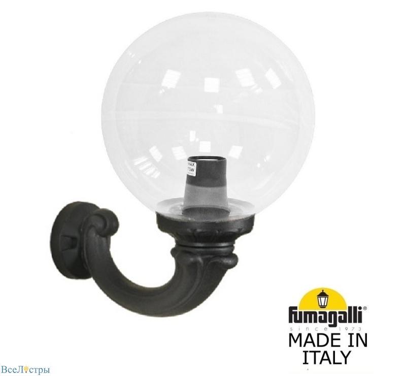 уличный настенный светильник fumagalli globe g30.132.000.axf1r