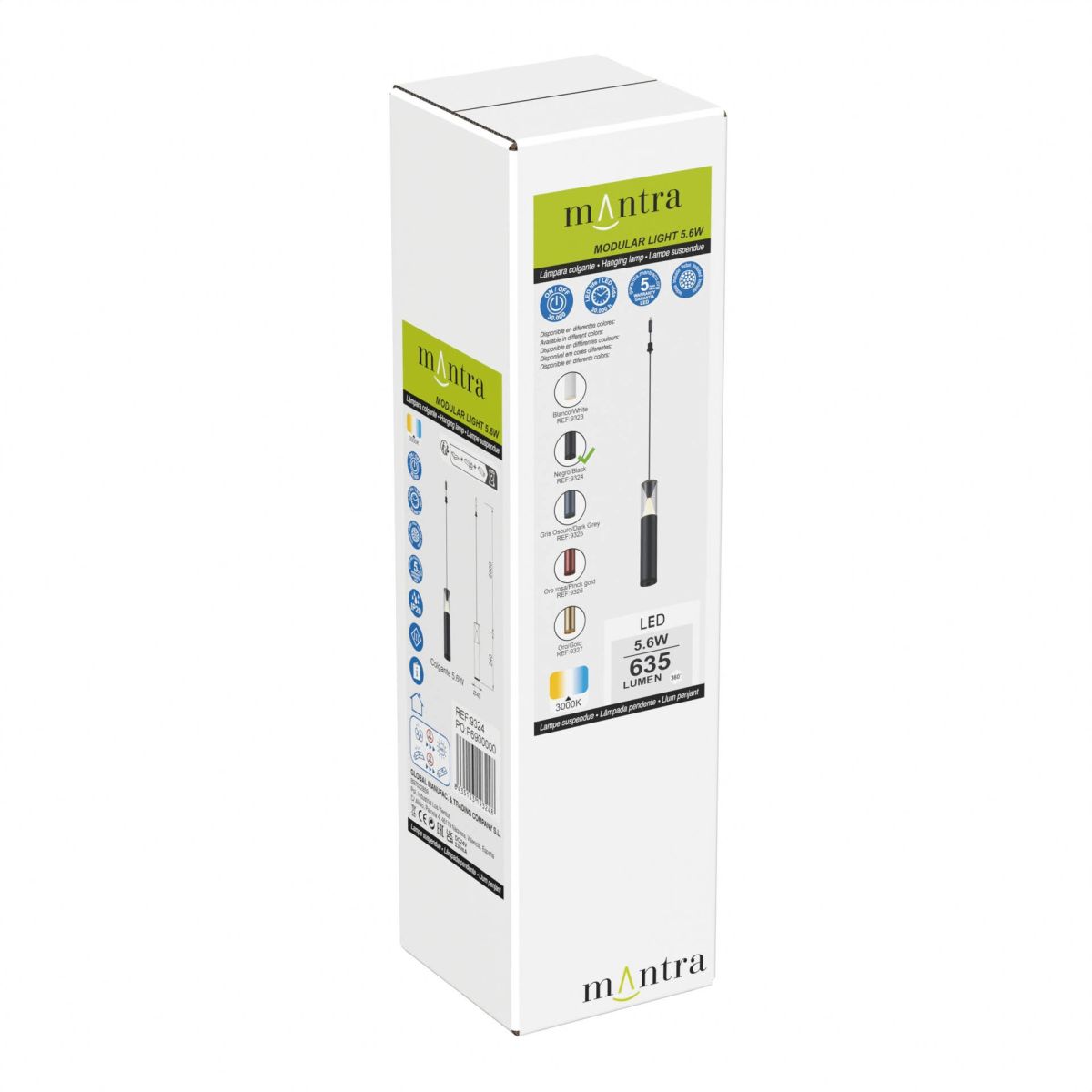 подвесной модульный светильник без основания mantra spark 9324