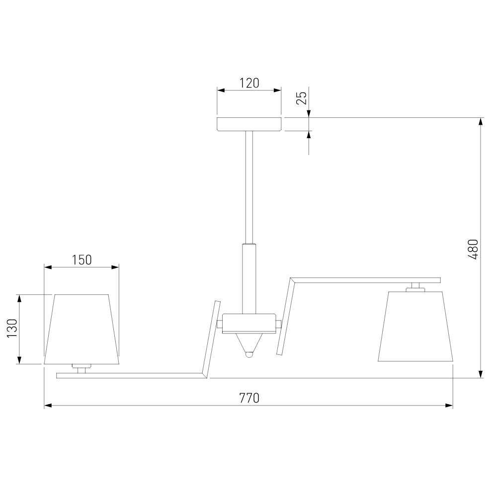 люстра на штанге eurosvet ozark 60149/8 латунь smart a064981
