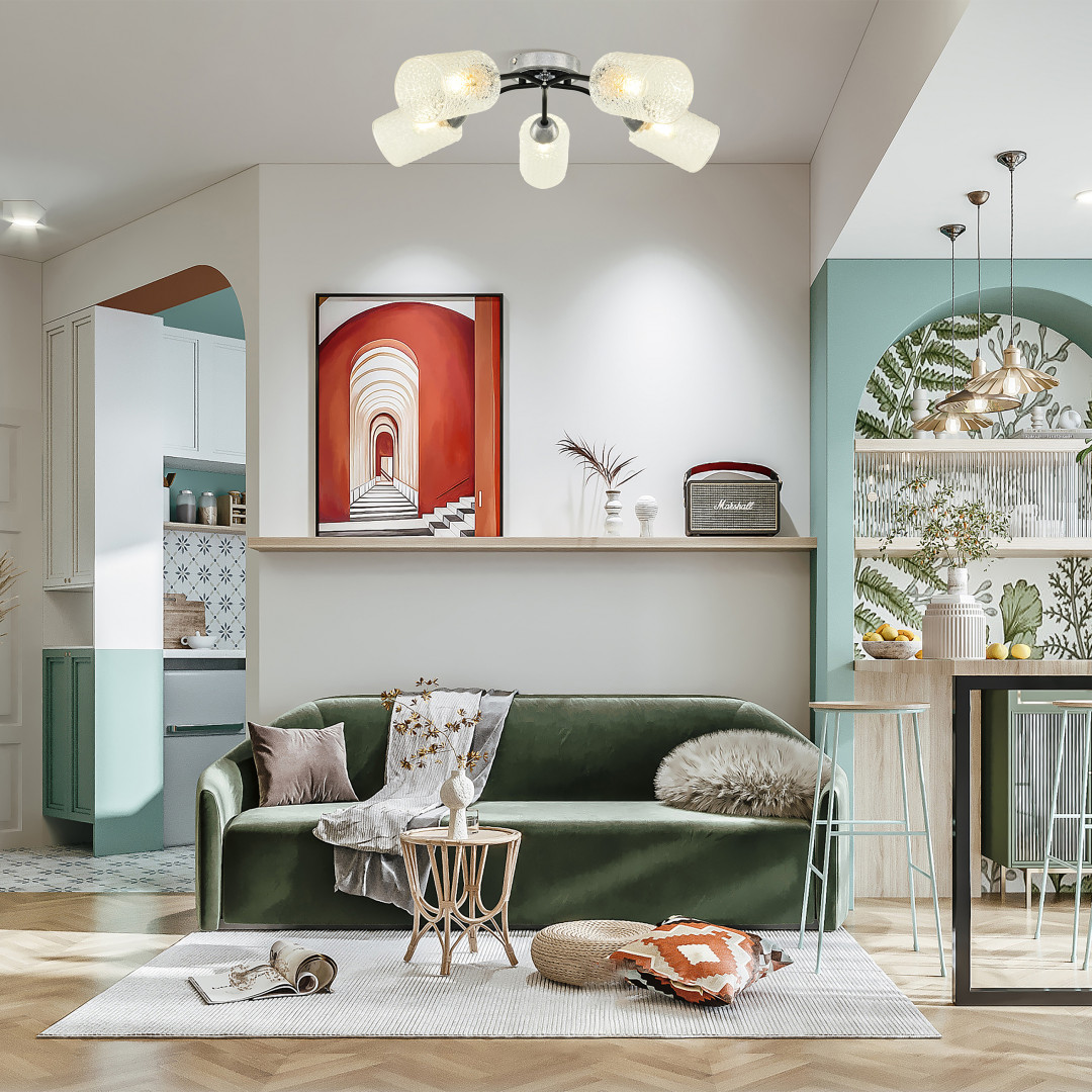 потолочная люстра arte milano napoli 326207/5 cr.bk