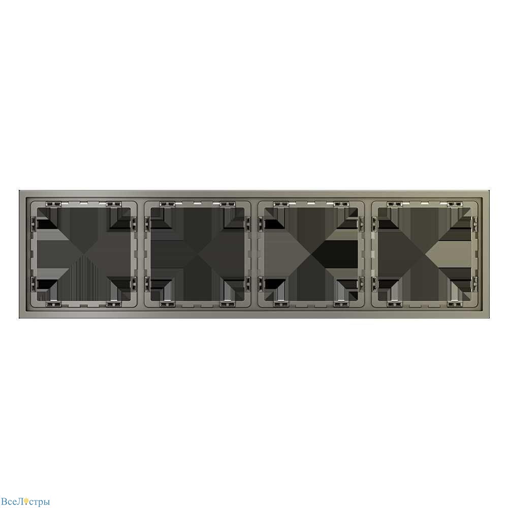 рамка пластиковая voltum s70 на 4 поста, (шелк) vls100404