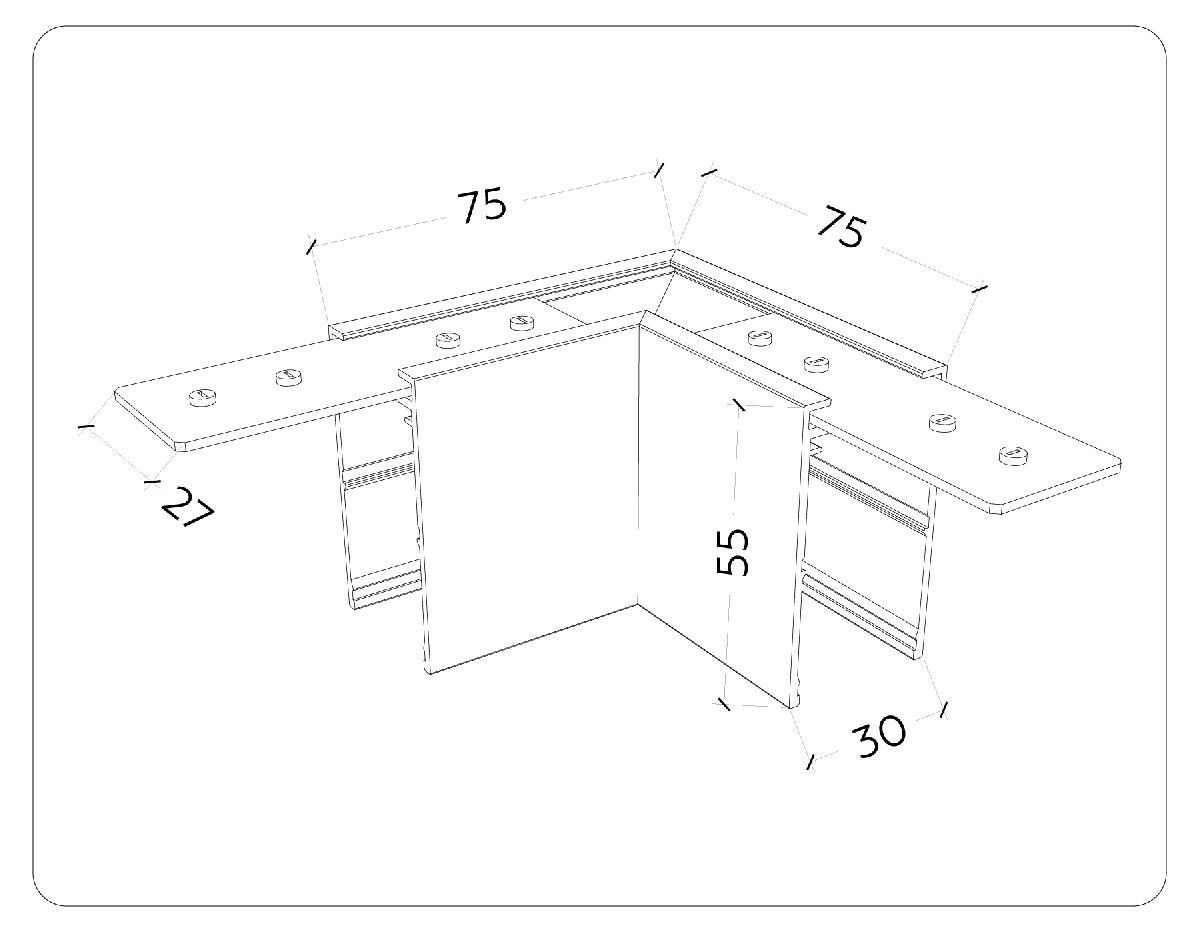 коннектор угловой ambrella light magnetic 220v gl1031