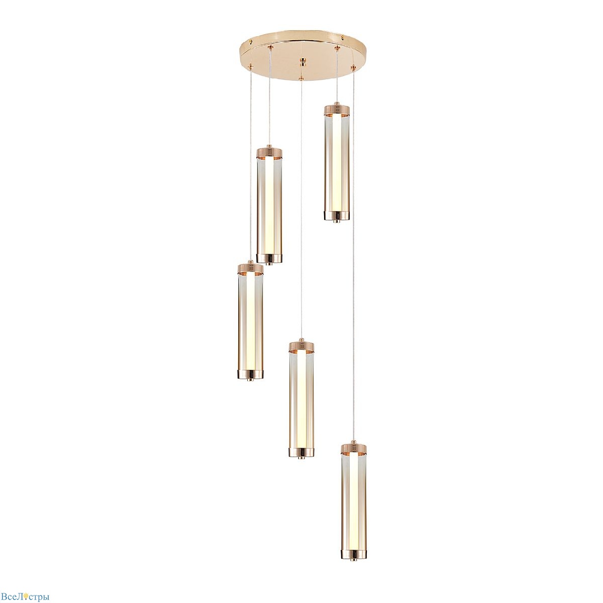 каскадная люстра indigo rilucente 11061/5p gold v000151l