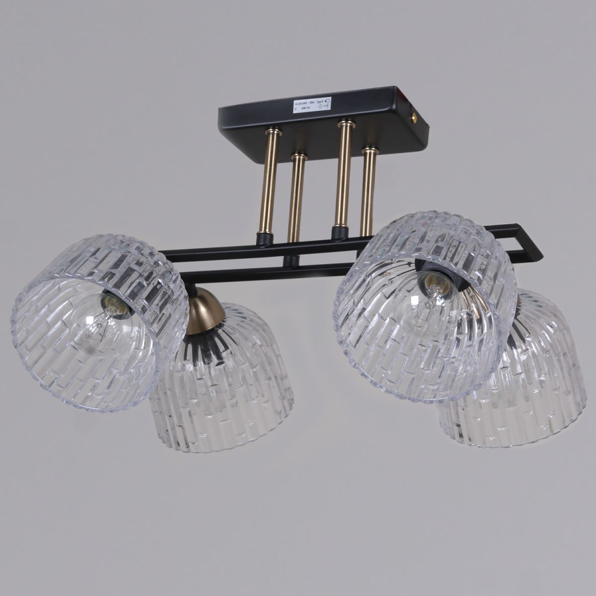 потолочная люстра illumico il0794-4csq-25bkab elite