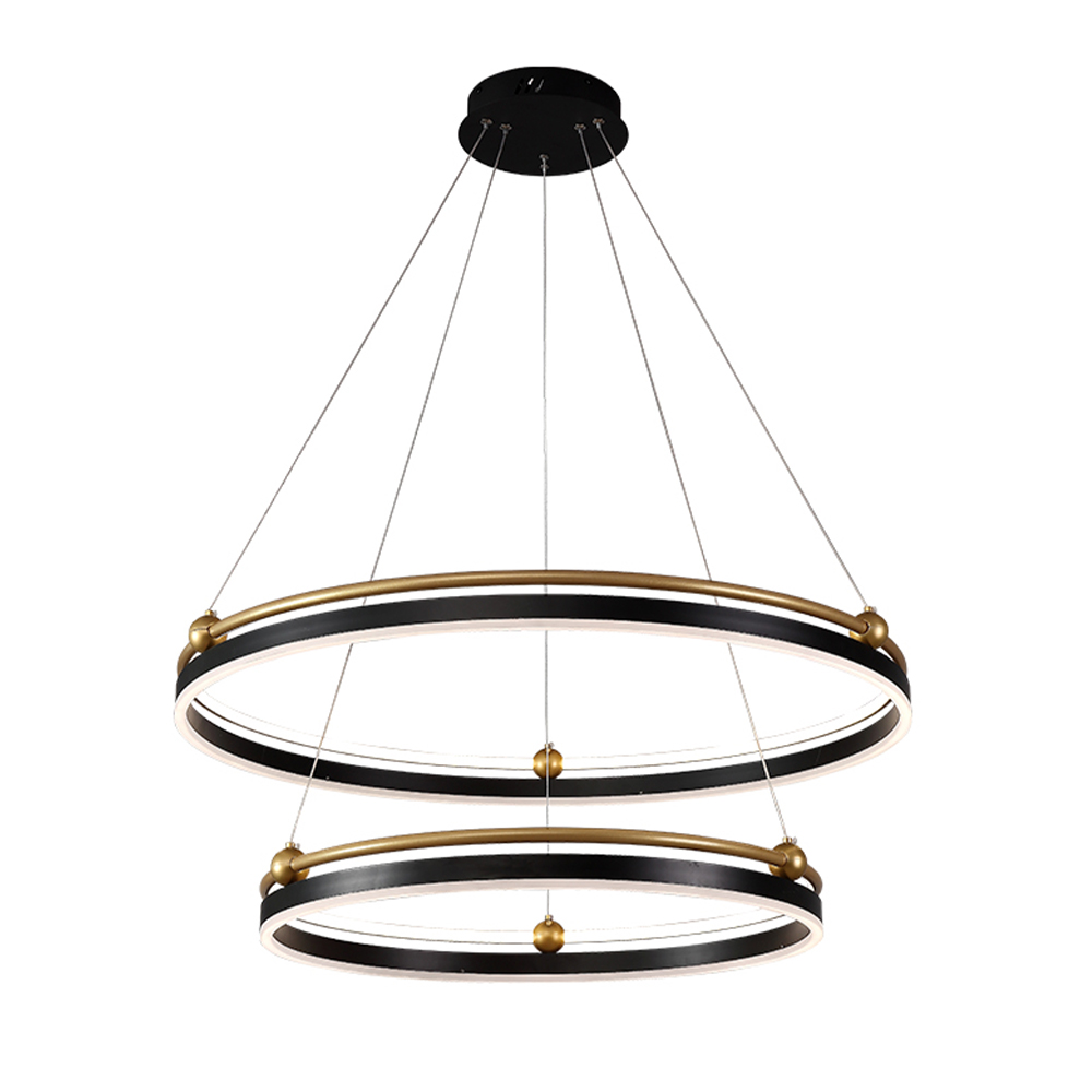 подвесная люстра crystal lux fernando sp123w led black/gold