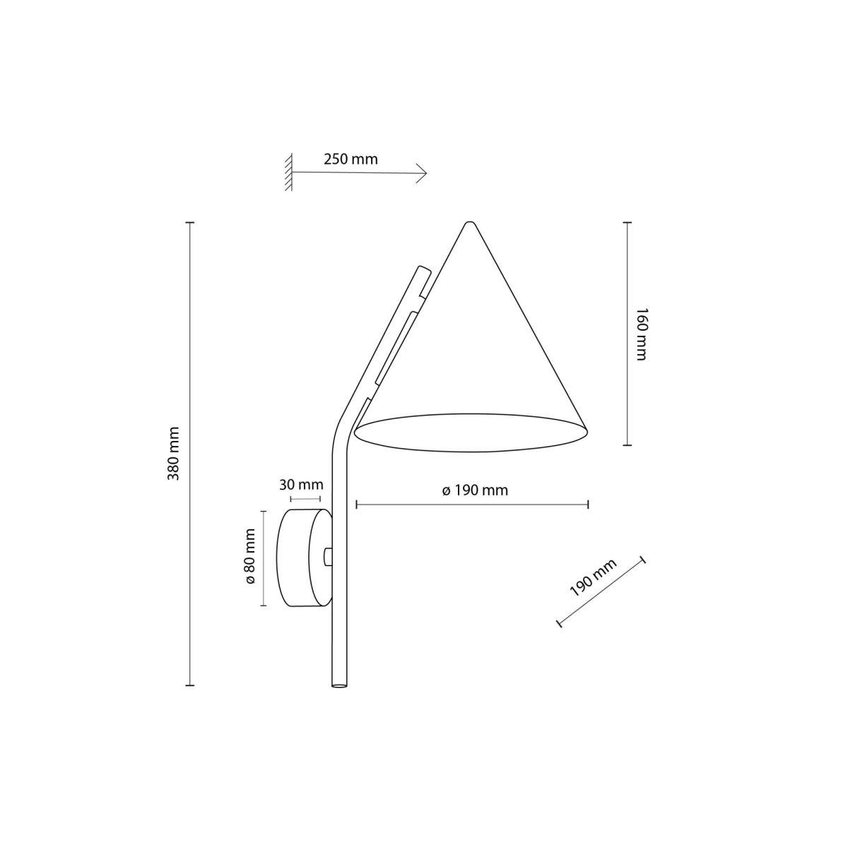 бра tk lighting 11089 cono beige a070965