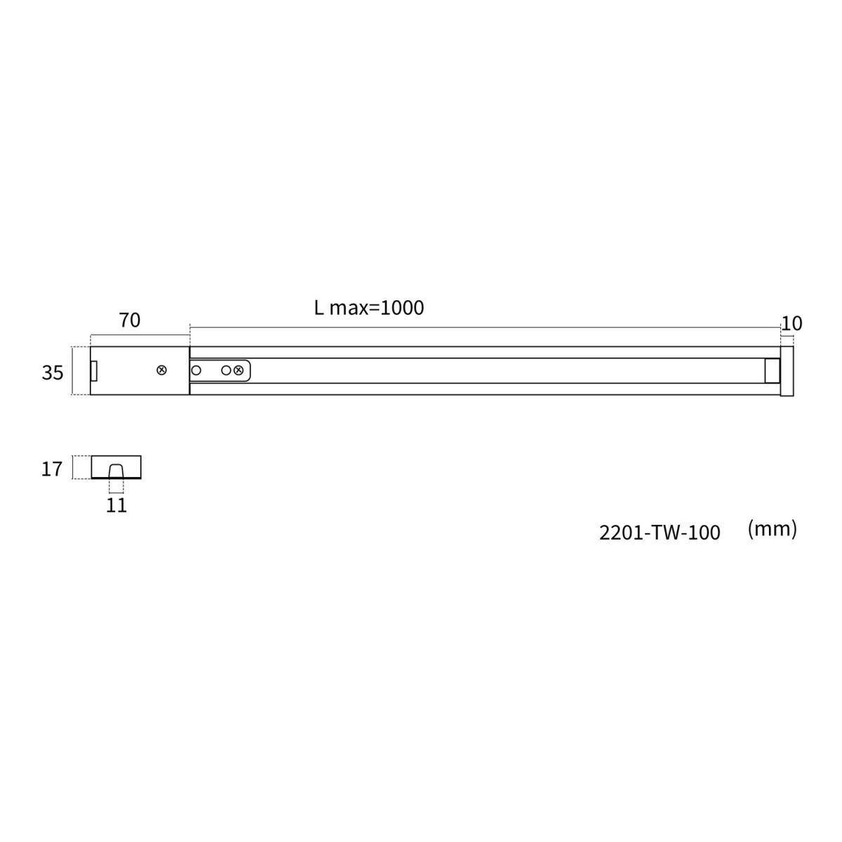 шинопровод однофазный накладной favourite practica 2201-tw-100