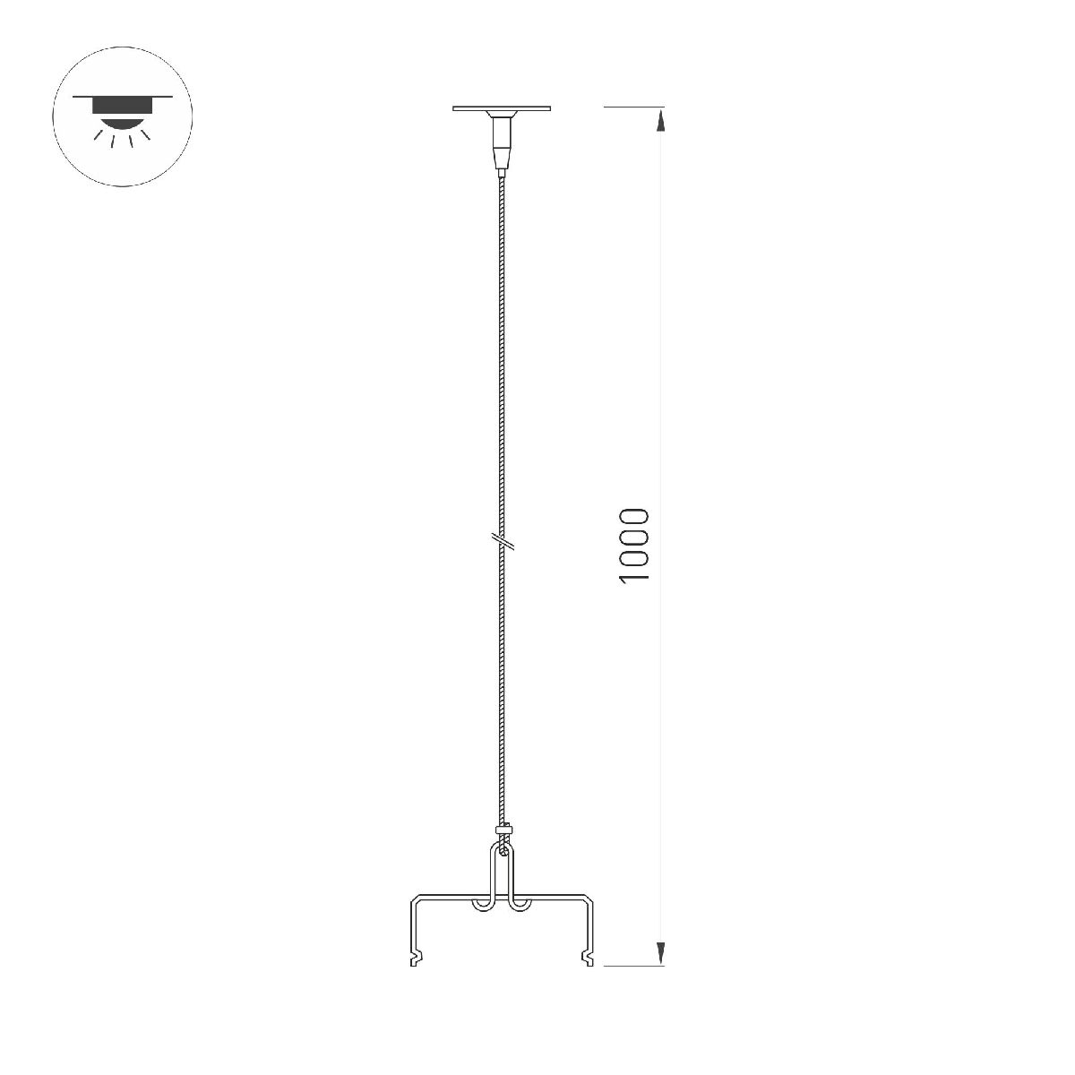 подвес arlight alt-tubular-hang-l1000 043656