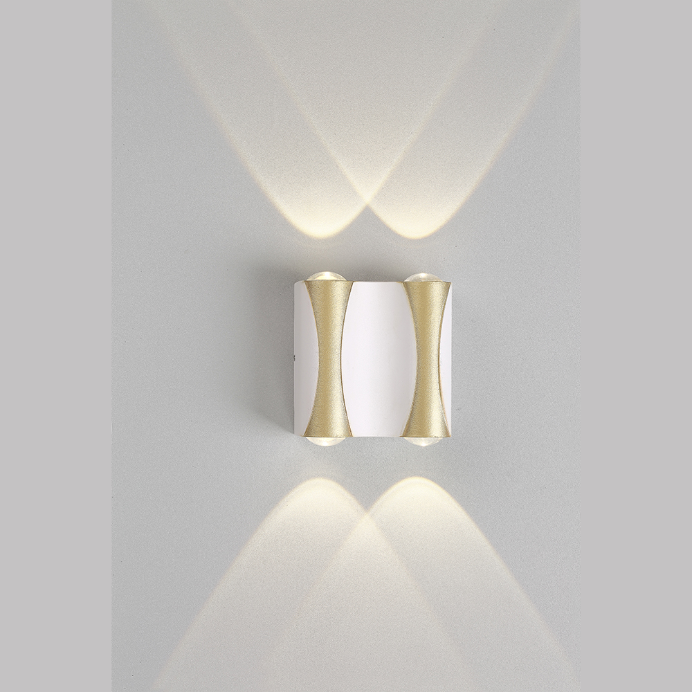 уличный настенный светильник crystal lux clt 022w2 wh-go 4000k