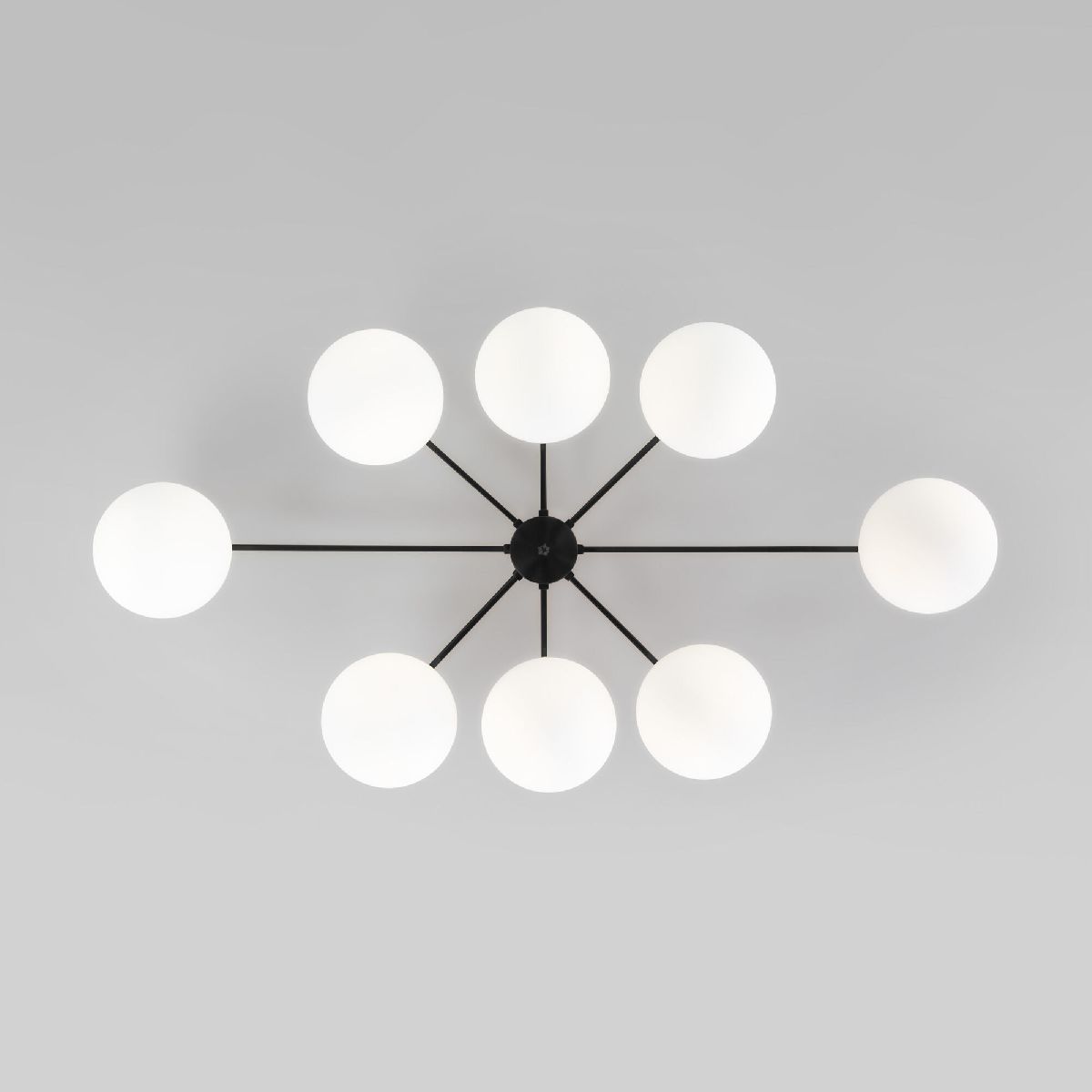 потолочная люстра eurosvet opaline 70220/8 черный smart a065767