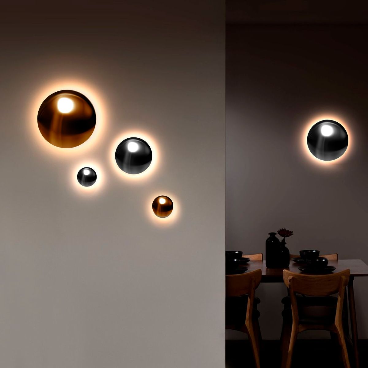 настенный светодиодный светильник loft it dot 10362m chrome