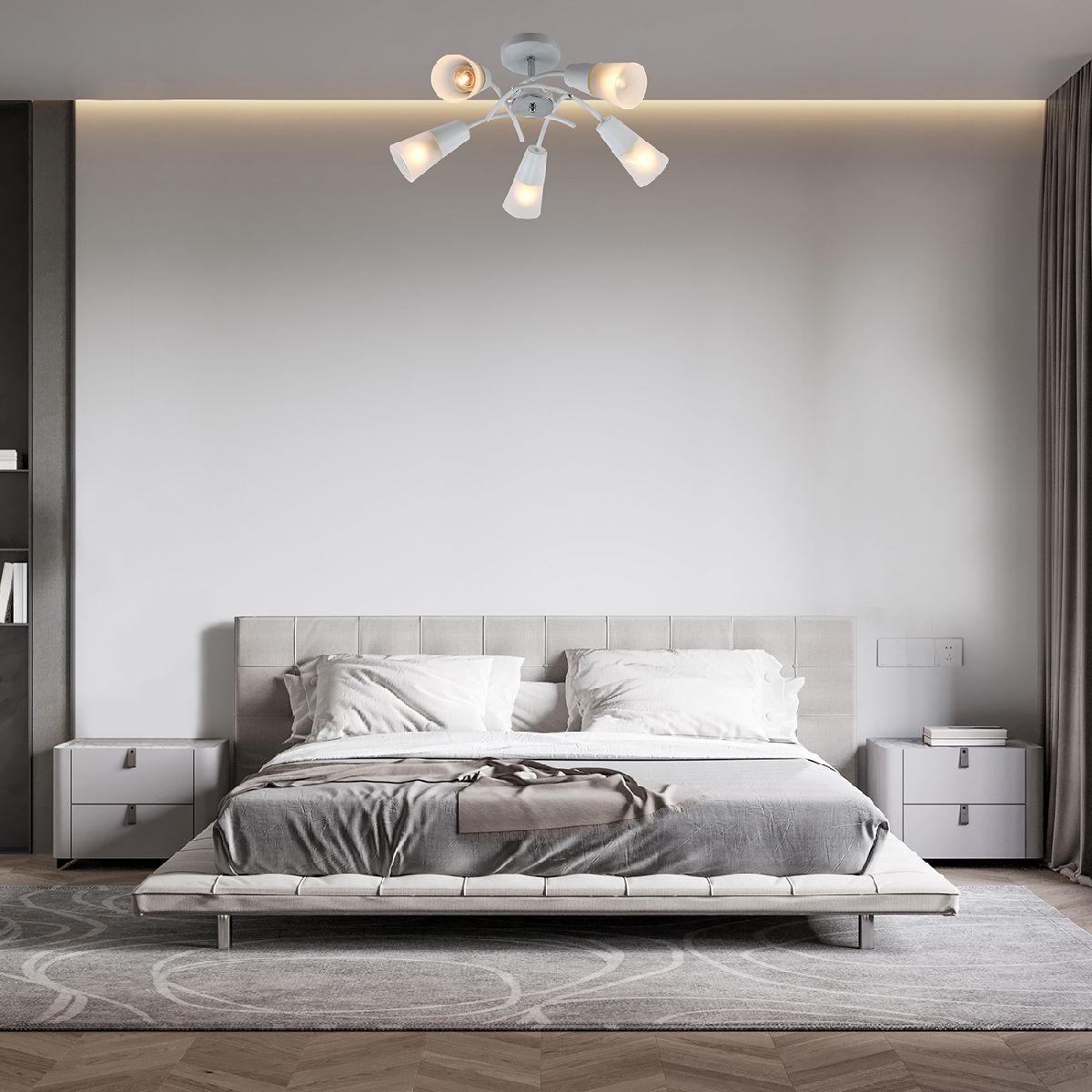 люстра на штанге escada calla 1109/5p white