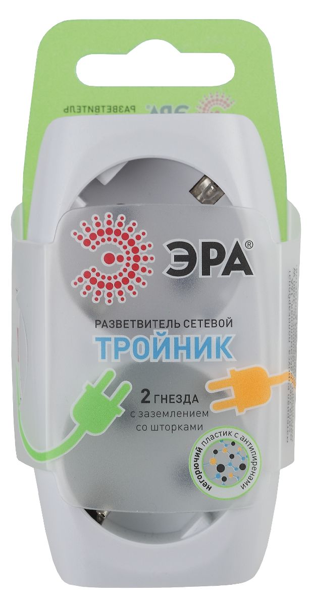 разветвитель электрический эра sp-2e-w c0045528