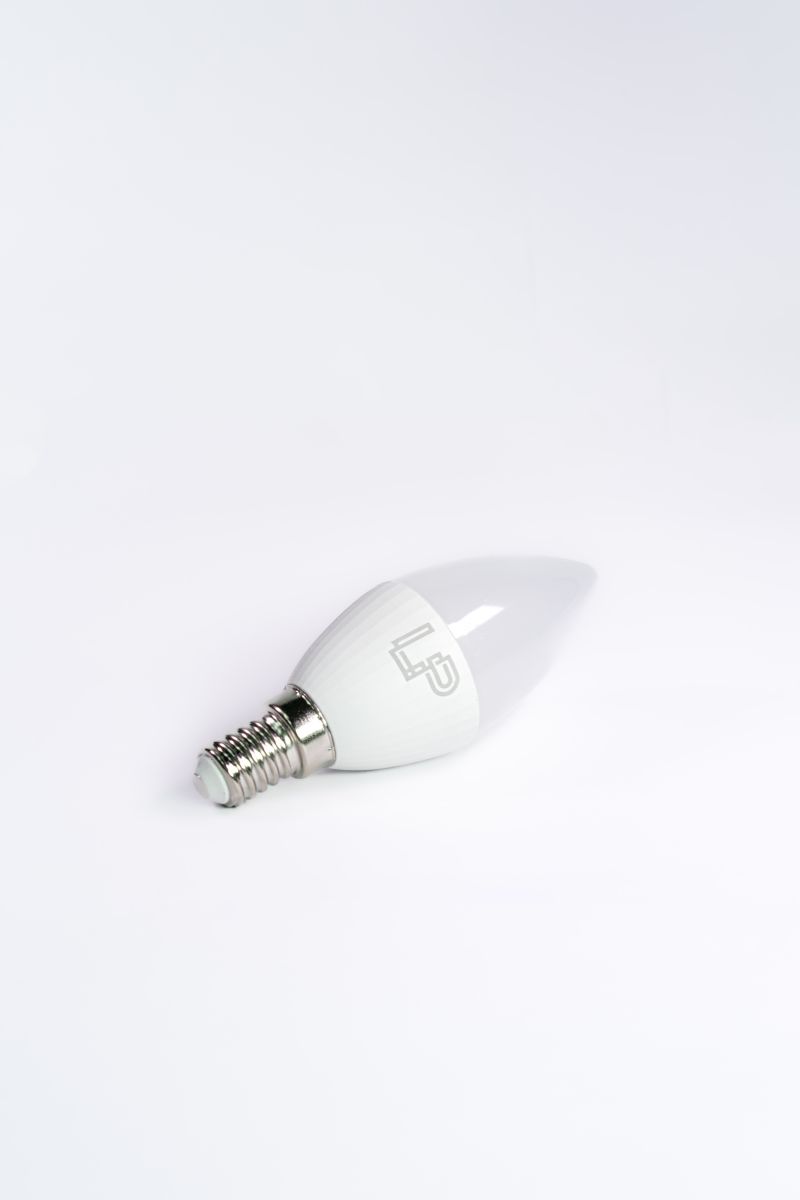 светодиодная лампа leds power c37 e14 6вт 3000к 006666