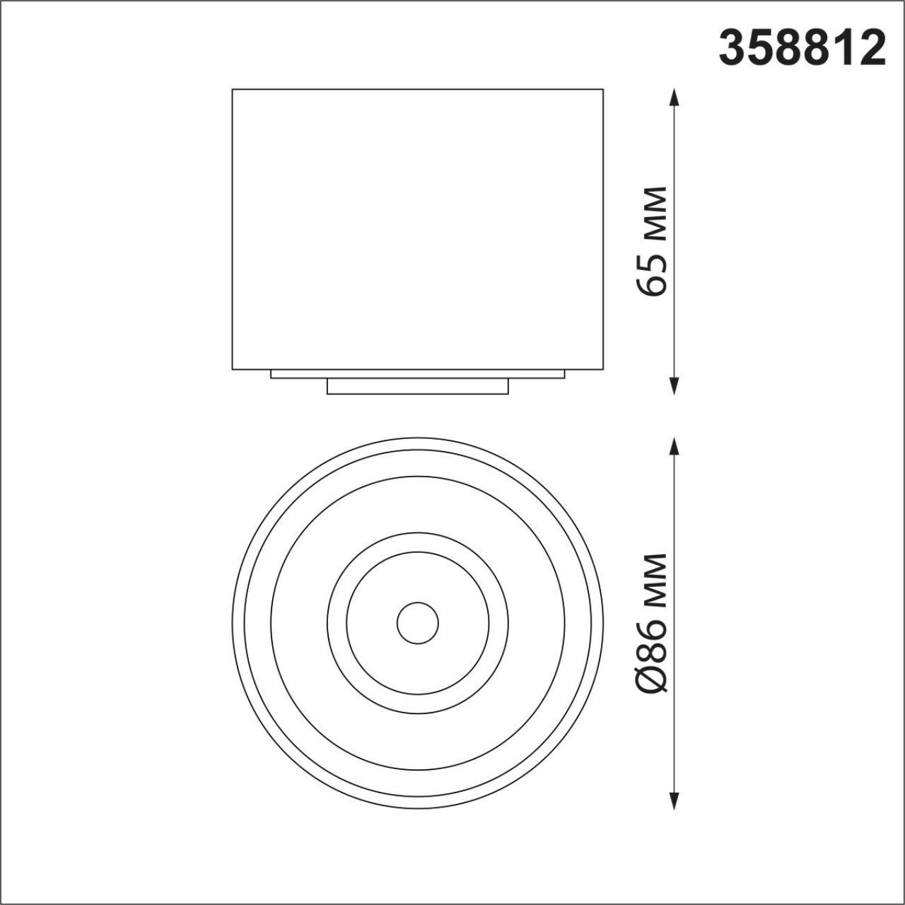 потолочный светодиодный светильник novotech over gesso 358812