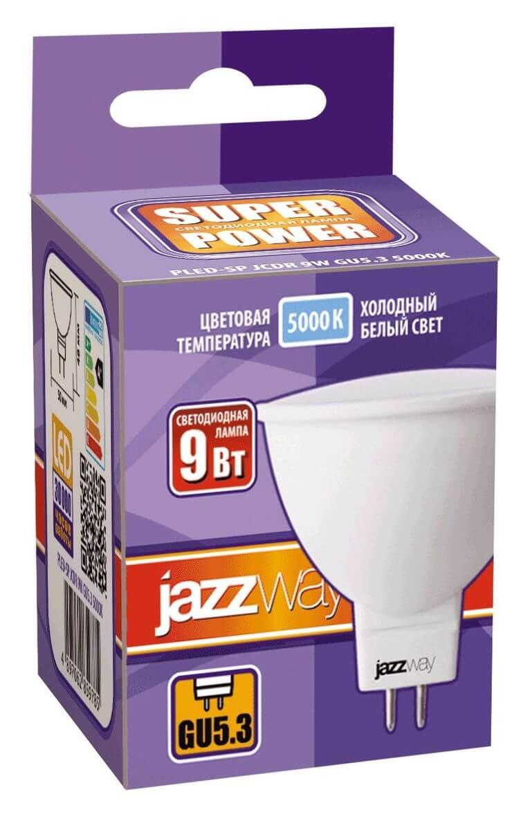 лампа светодиодная jazzway gu5.3 9w 5000k матовая 2859785a