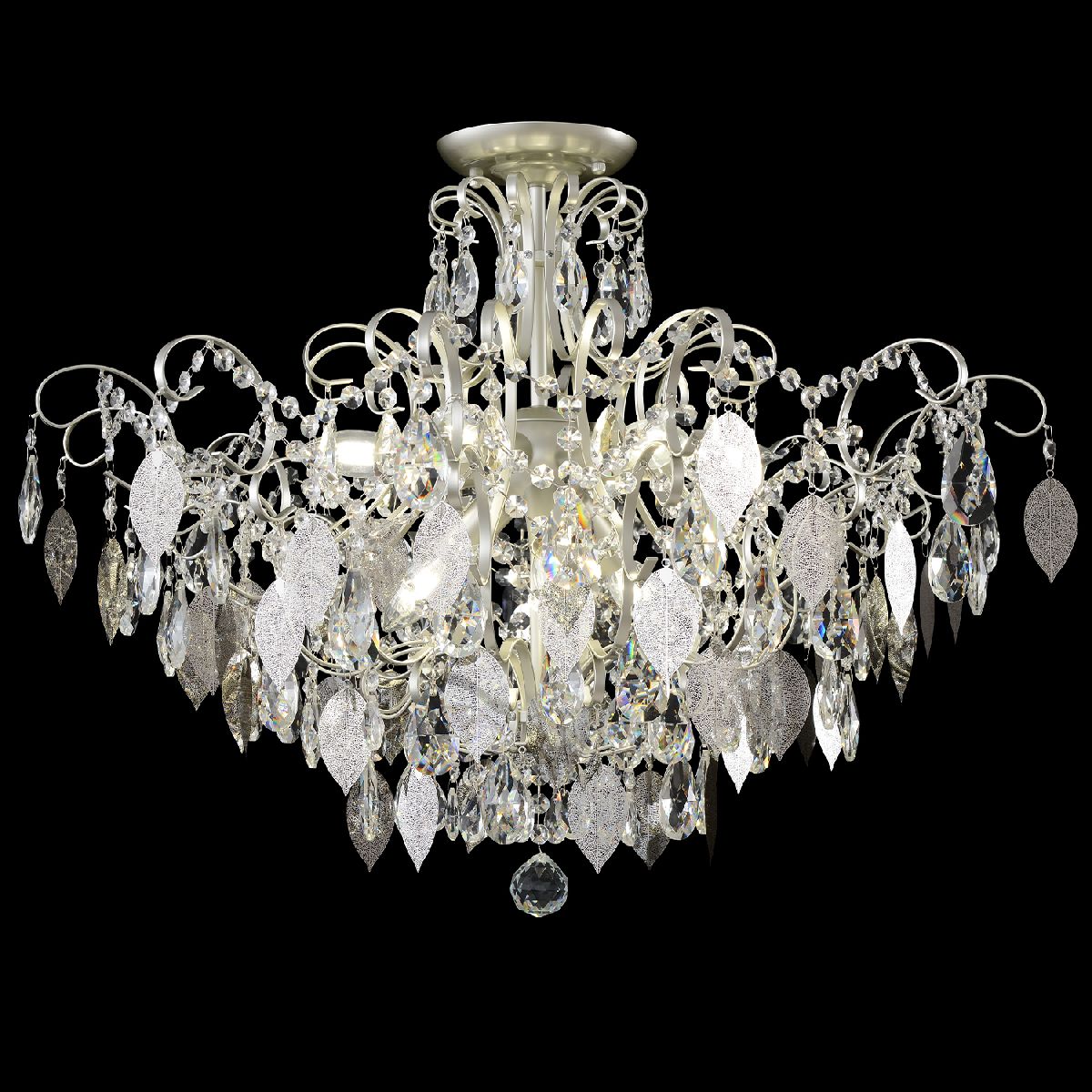 потолочная люстра crystal lux esmiralda pl9 silver