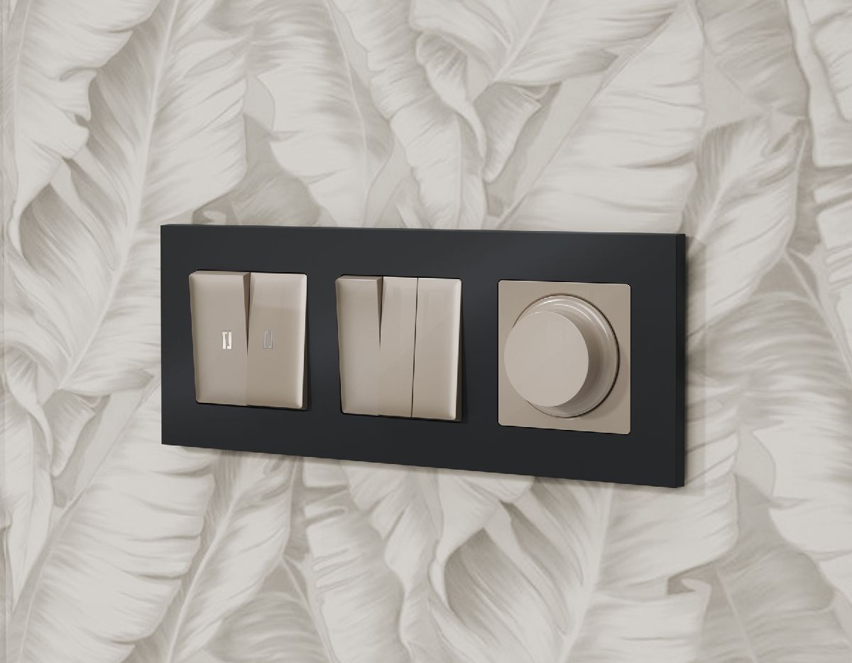 комплект механизма 2-кл выключателя с подсветкой ambrella volt alfa ma364015