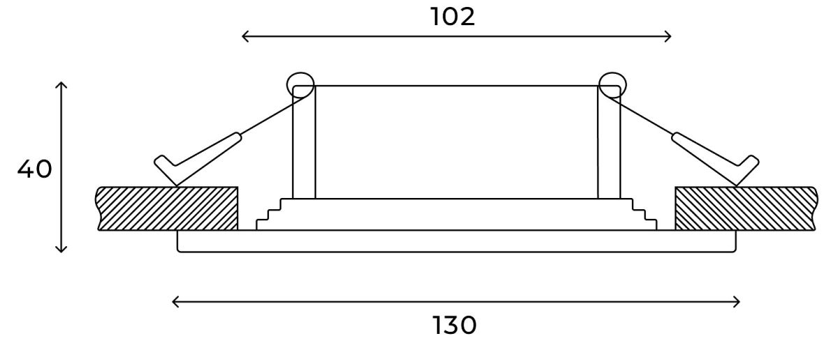встраиваемый светильник hesby lighting drammen hsbl_0091