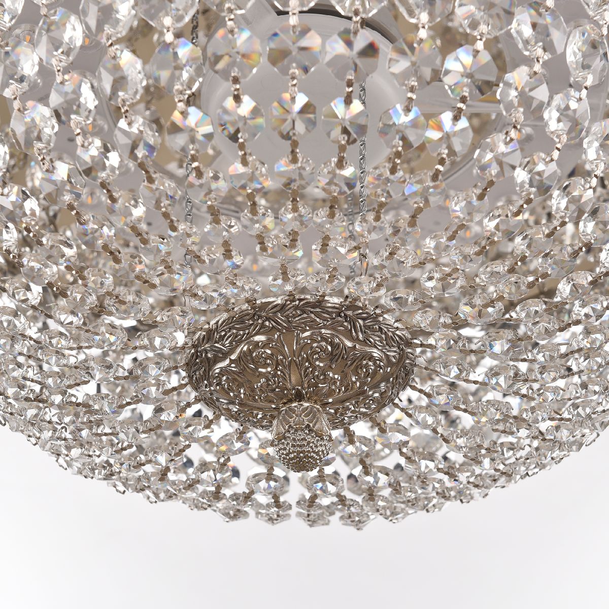потолочная люстра bohemia ivele crystal 19011/45iv/led-dim ni