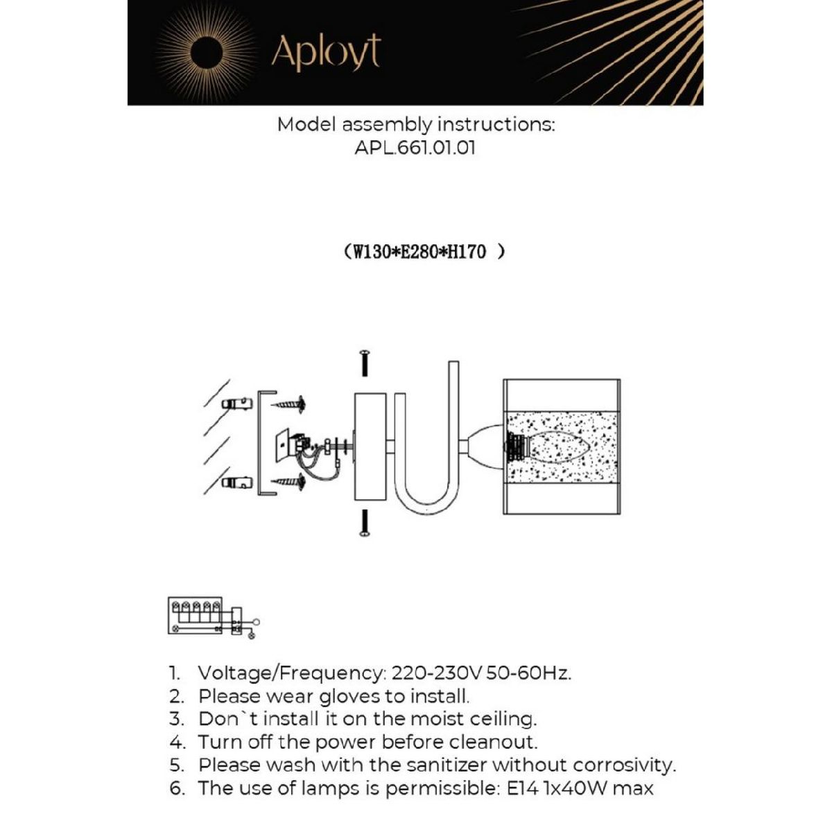 бра aployt syuzet apl.661.01.01
