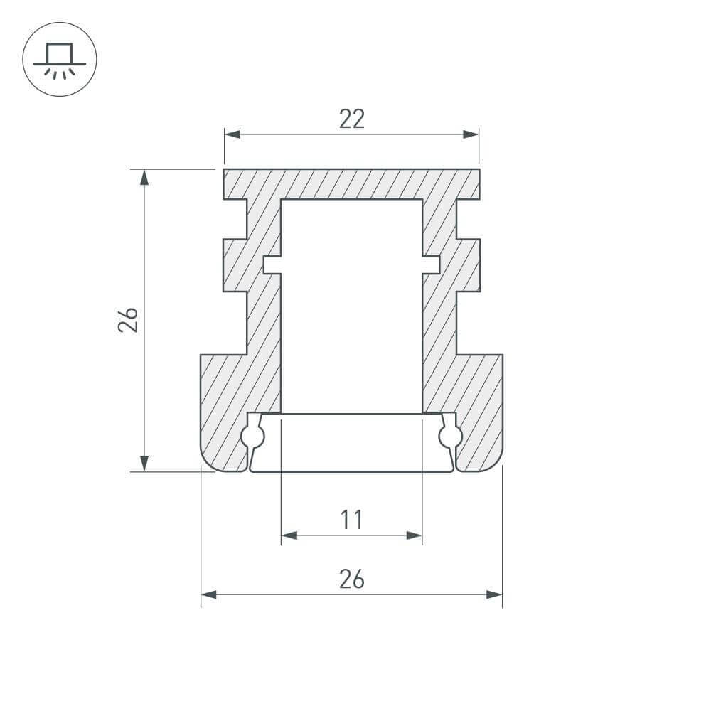 профиль arlight hr-f-2000 012091