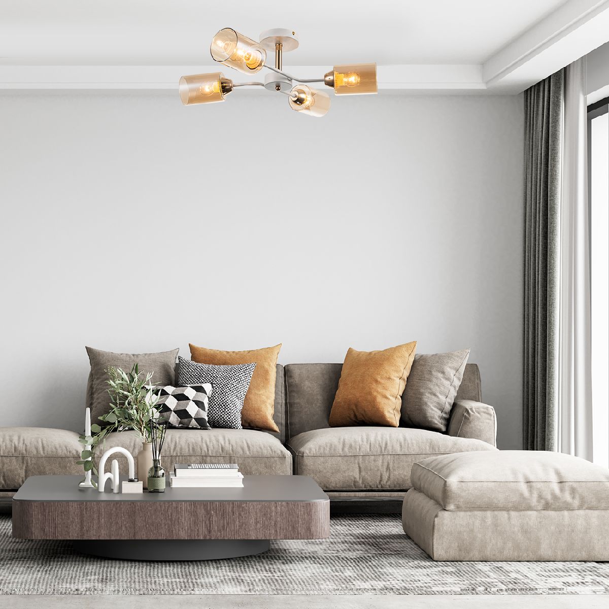 люстра на штанге escada vertigo 1131/4p white/gold