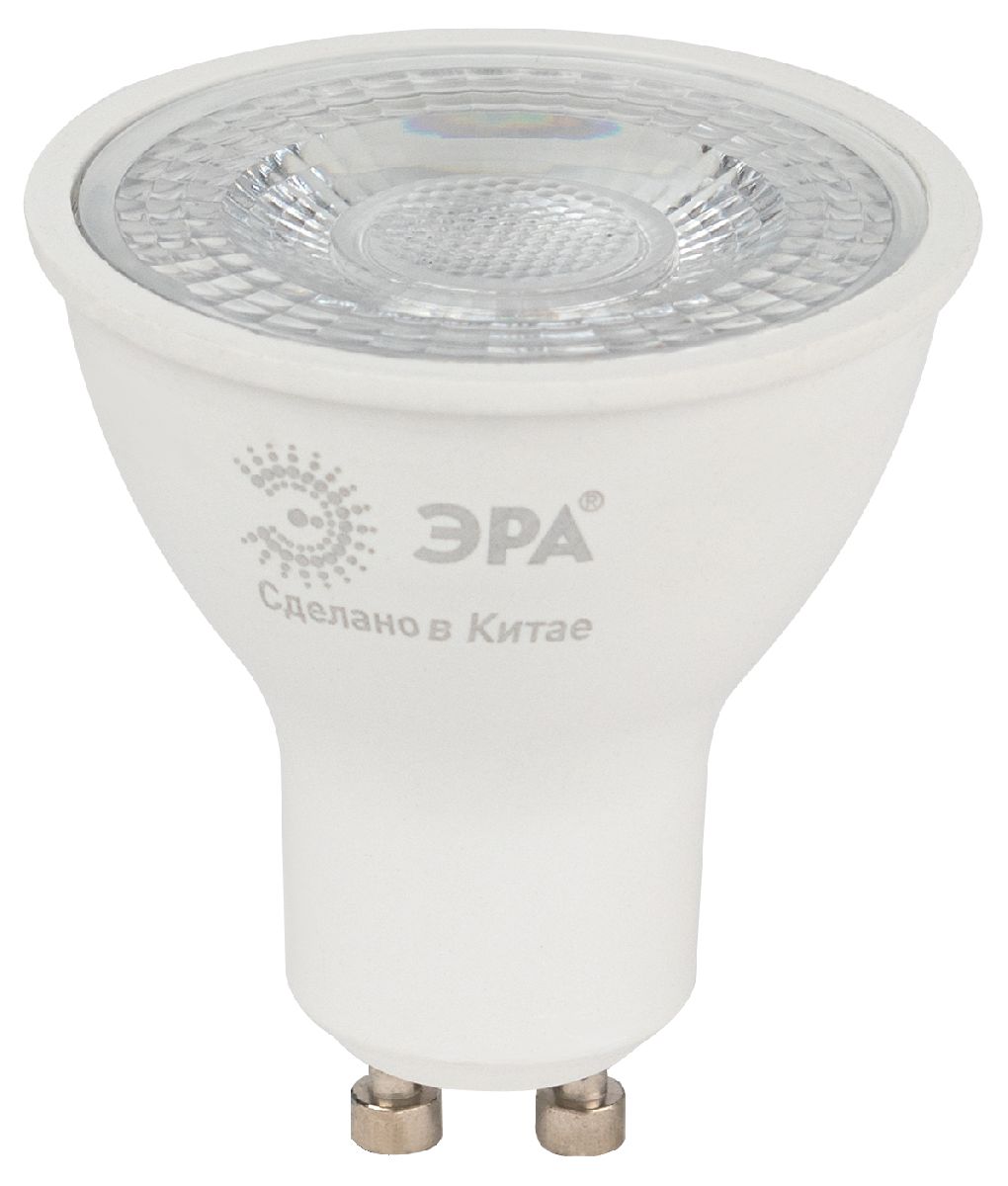 лампа светодиодная эра gu10 8w 6000k led lense mr16-8w-860-gu10 б0054943