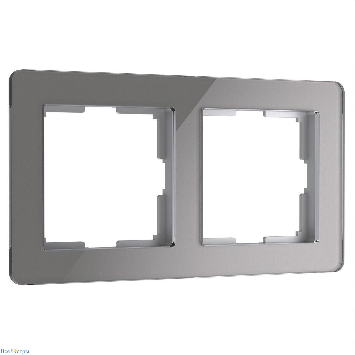 рамка werkel acrylic на 2 поста графит w0022704 4690389184864