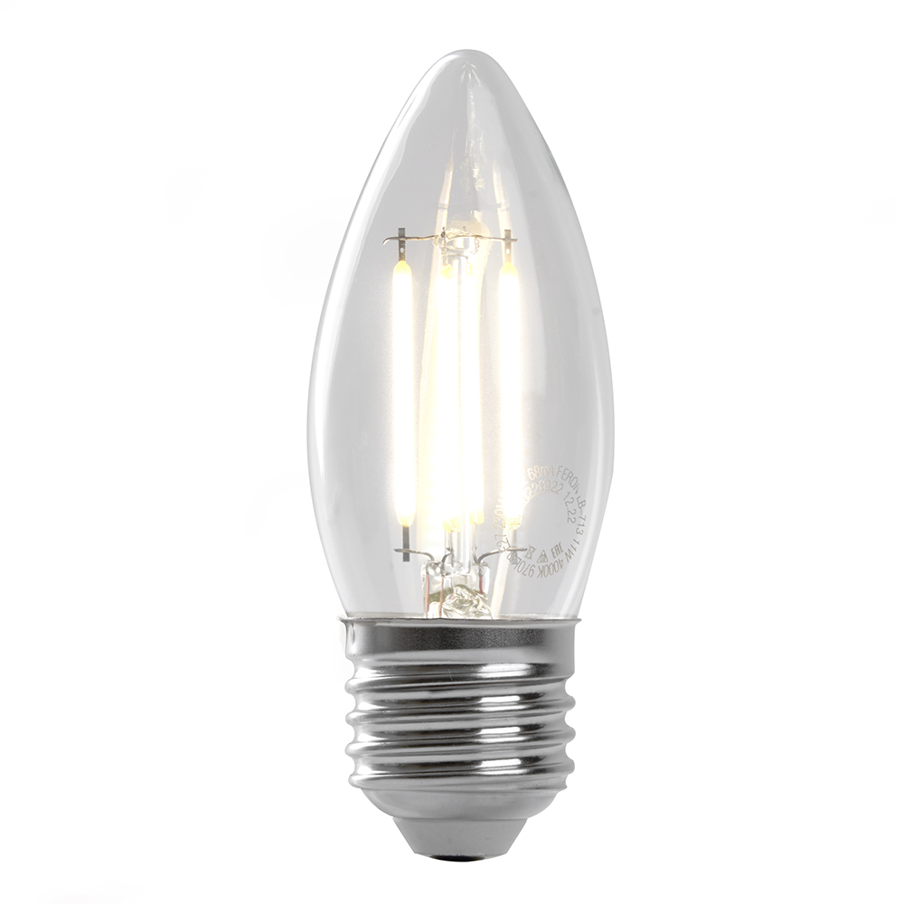 лампа светодиодная feron lb-66 свеча e27 7w 6400k 38272