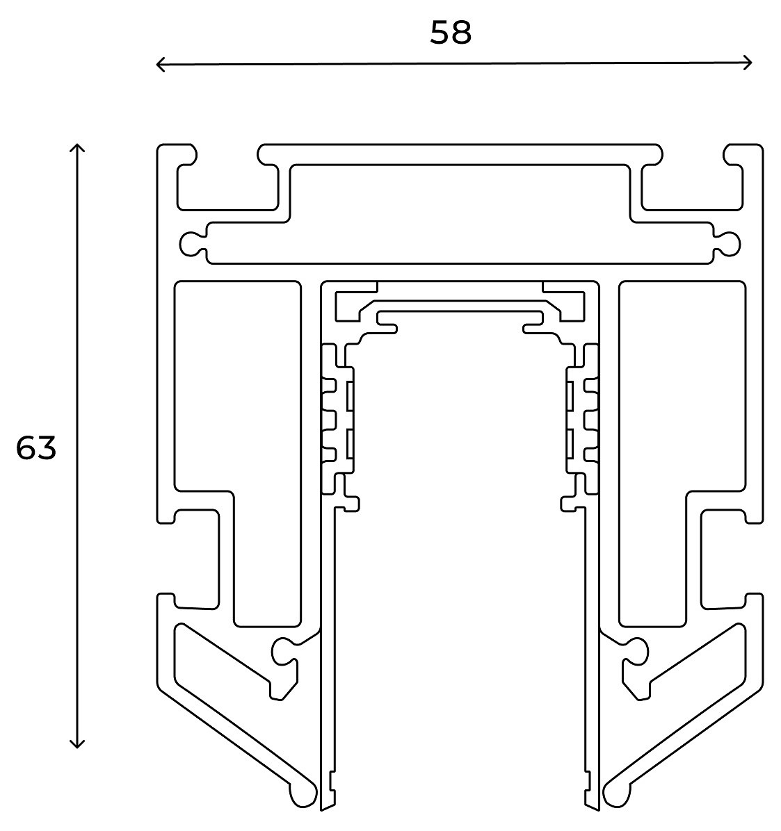 шинопровод магнитный hesby lighting eldeko hsbl_0072
