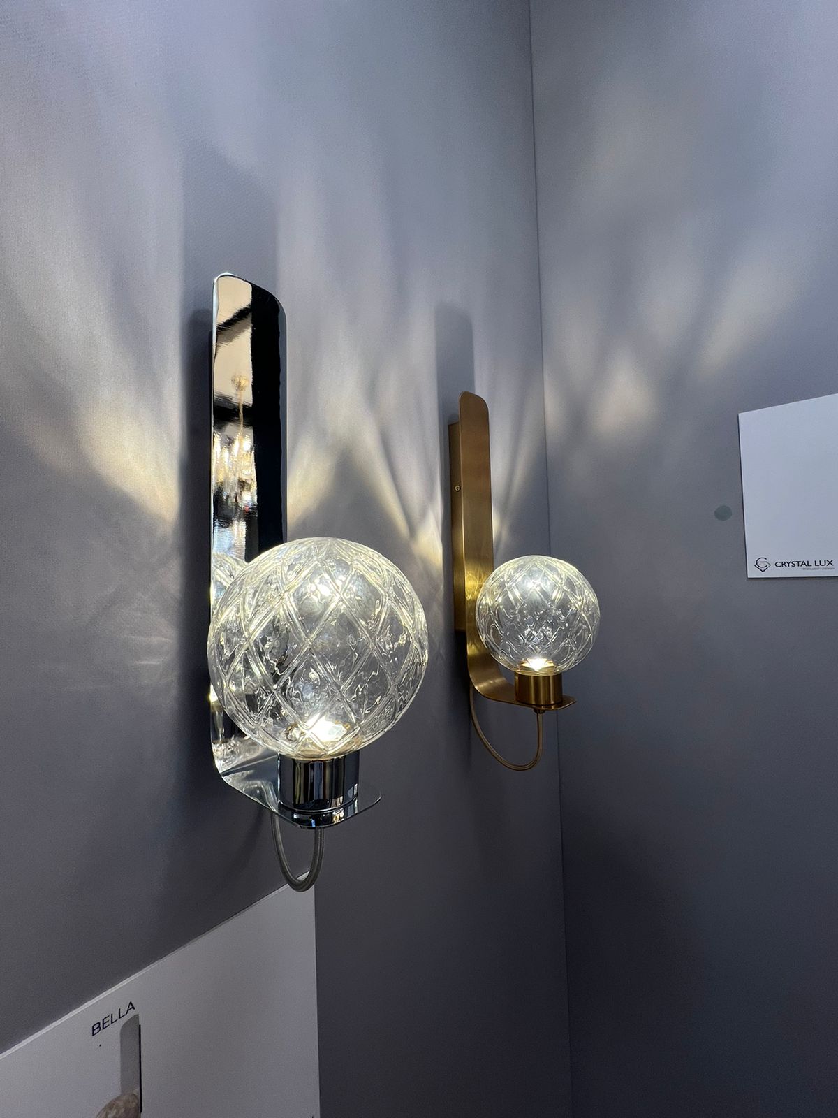 бра crystal lux bella ap1 chrome