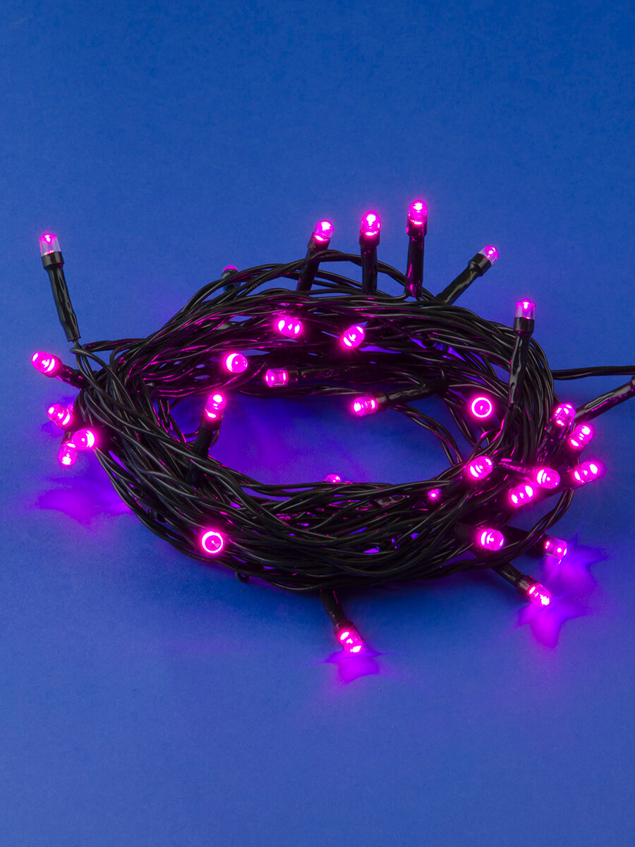 светодиодная гирлянда uniel 220v розовый uld-s1000-100/dga pink ip20 ul-00008406
