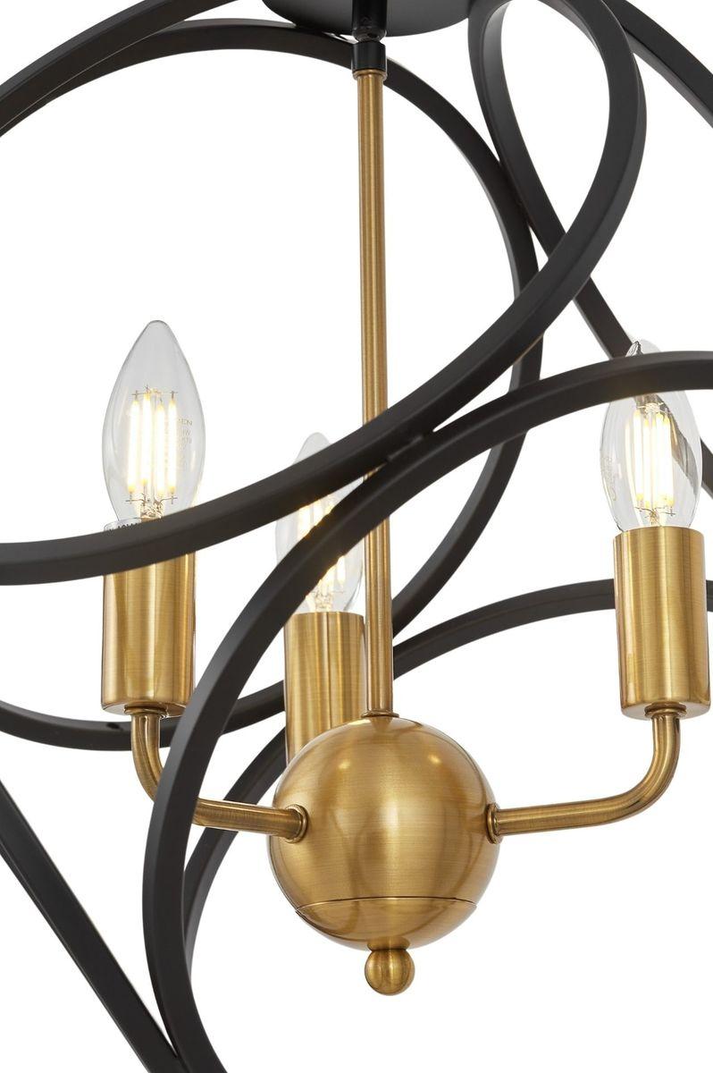 подвесная люстра lumina deco casai ldp 1243-3 bk+md
