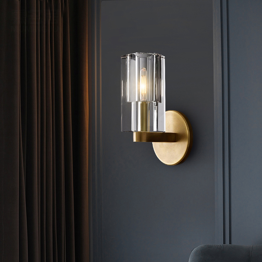 настенный светильник delight collection wall lamp 8816w gold/clear