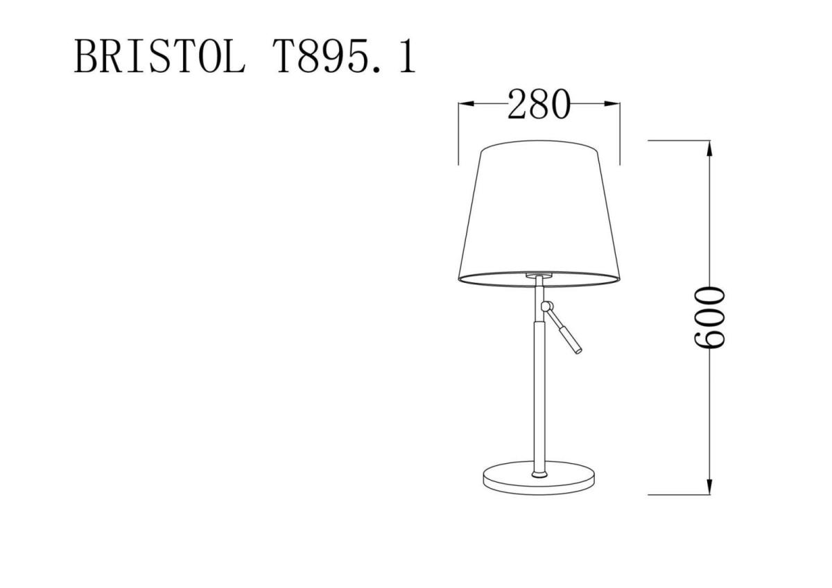 настольная лампа lucia tucci bristol t895.1