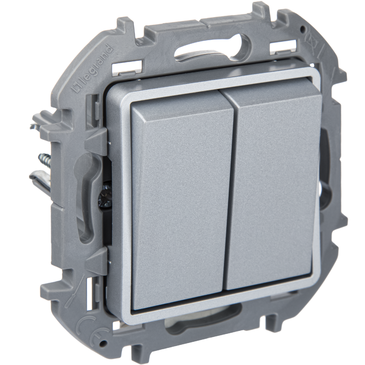 переключатель двухклавишный legrand inspiria 673657