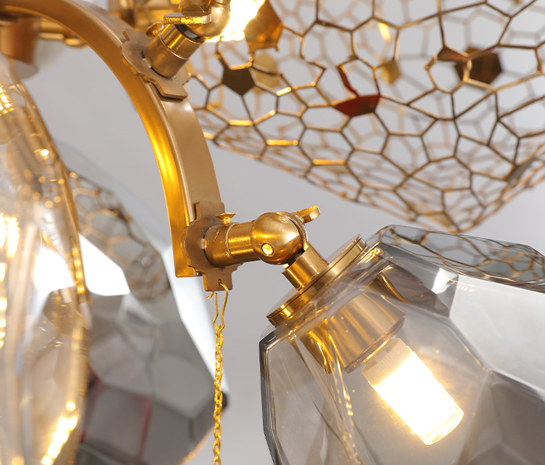 подвесная люстра delight collection britannica 8898p/as gold/smoky