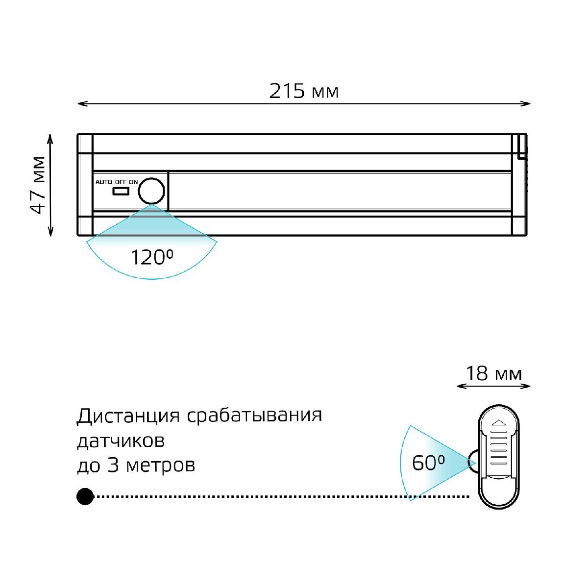 настенный светодиодный светильник gauss cl003