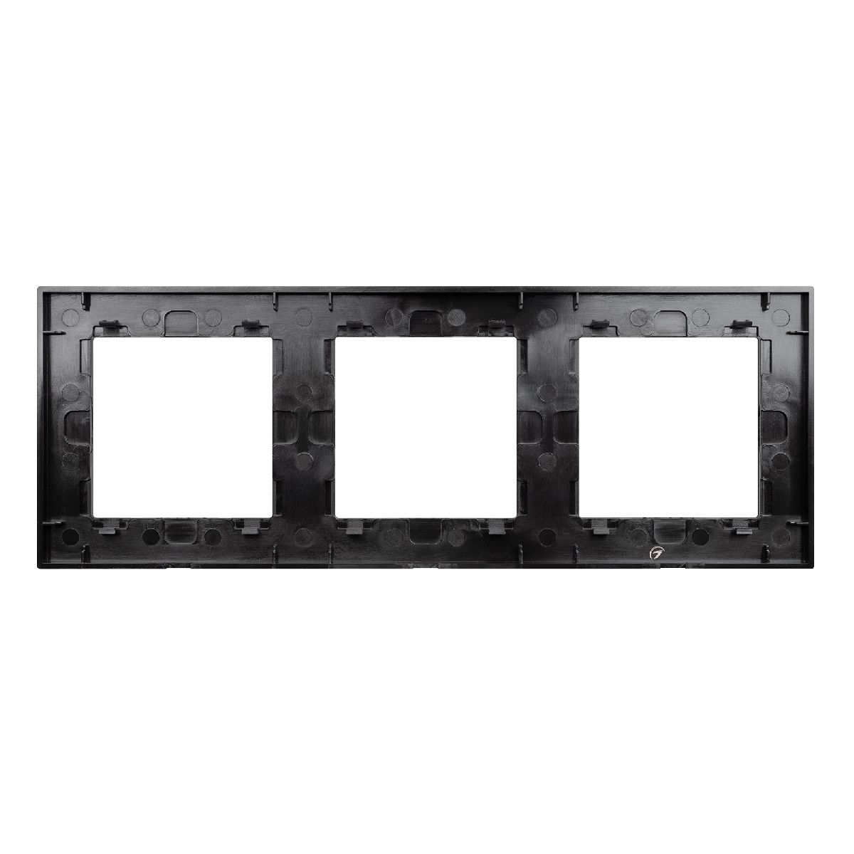 рамка трехместная arlight frm-glare-gs-3-bk 043800
