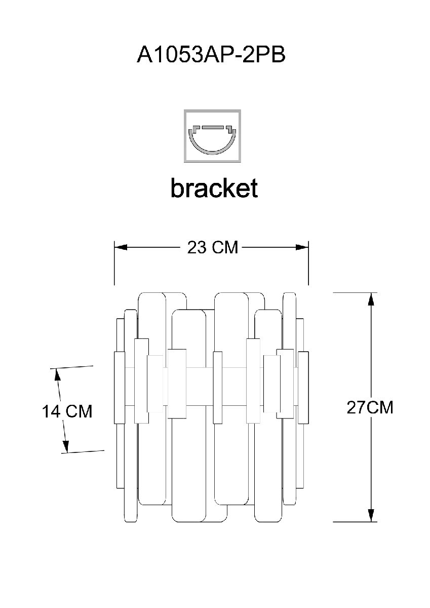 настенный светильник arte lamp alya a1053ap-2pb