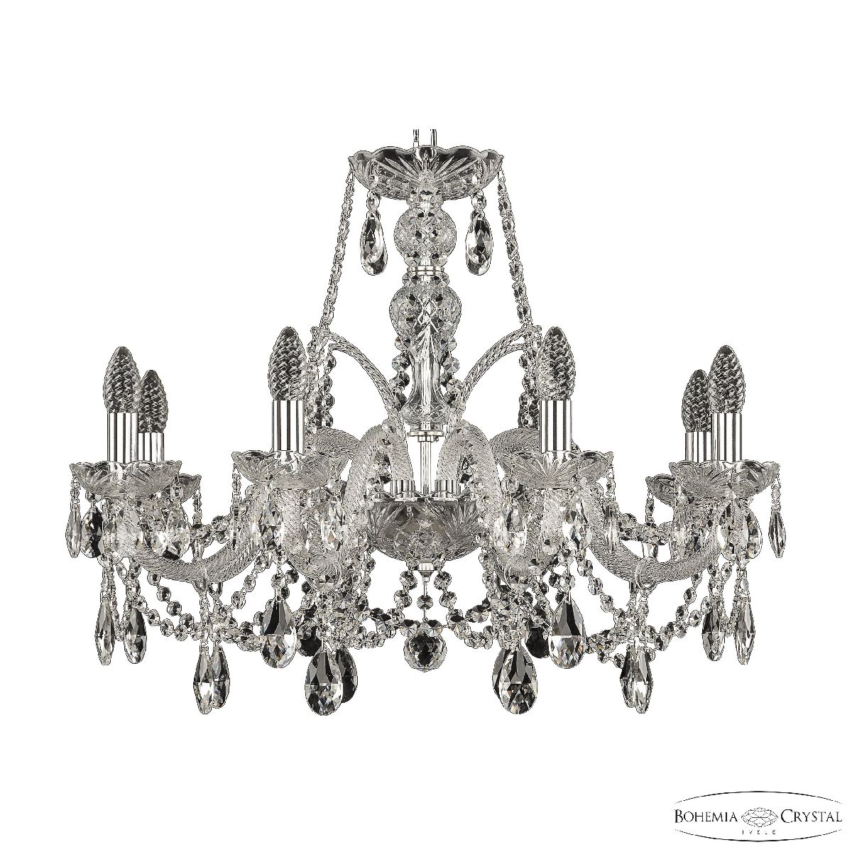 подвесная люстра bohemia ivele crystal 105/8/240 ni