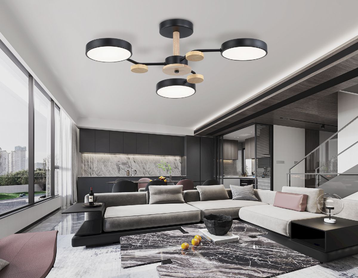 люстра на штанге ambrella light linetech comfort fl4857