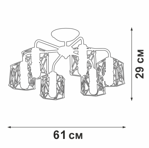 потолочная люстра vitaluce v4382-1/6pl