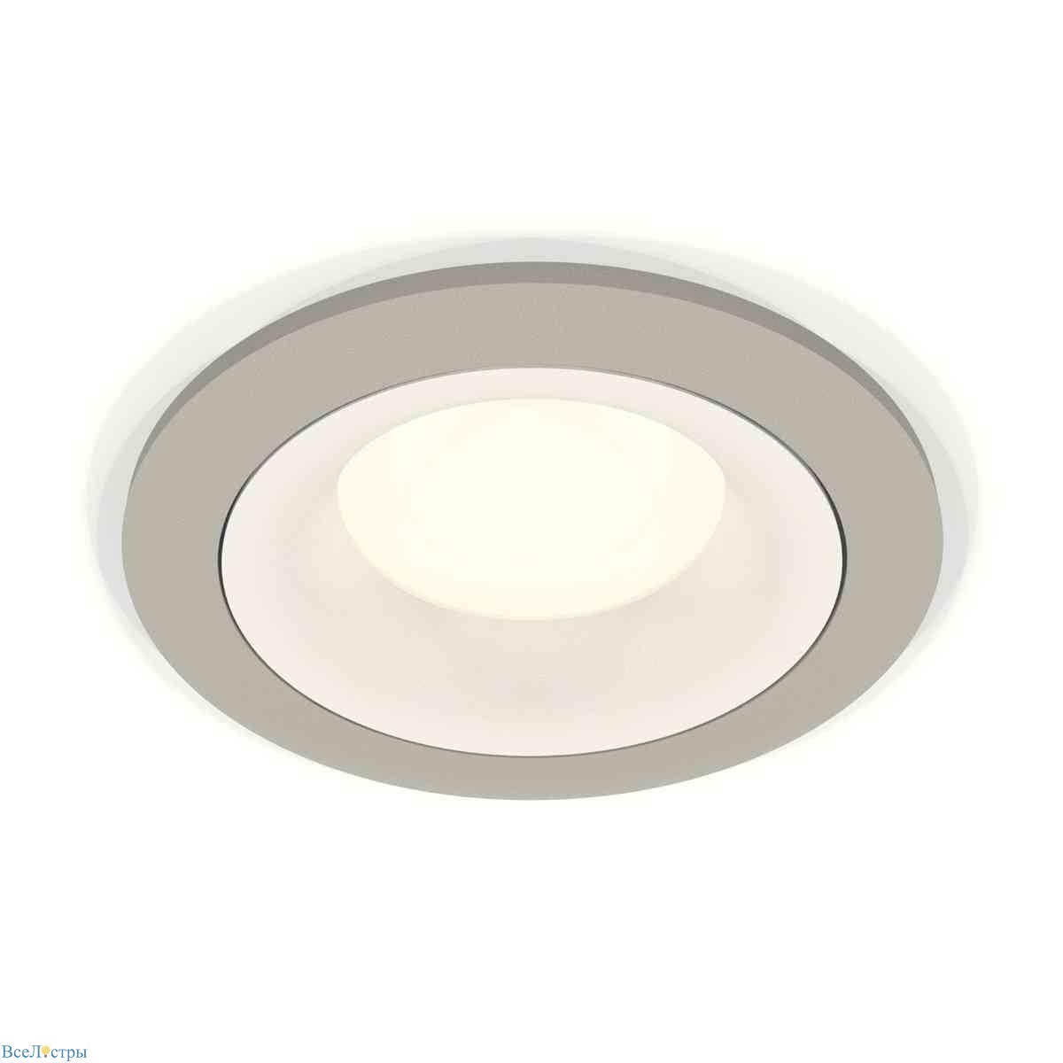 комплект встраиваемого светильника ambrella light techno spot xc7623001 sgr/swh серый песок/белый песок (c7623, n7010)