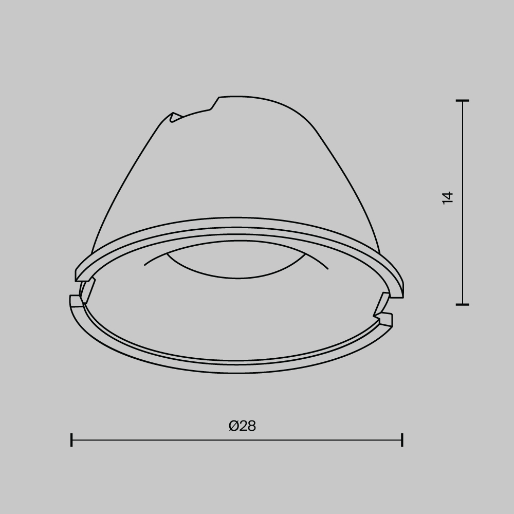 линза maytoni downlight lensd28-36