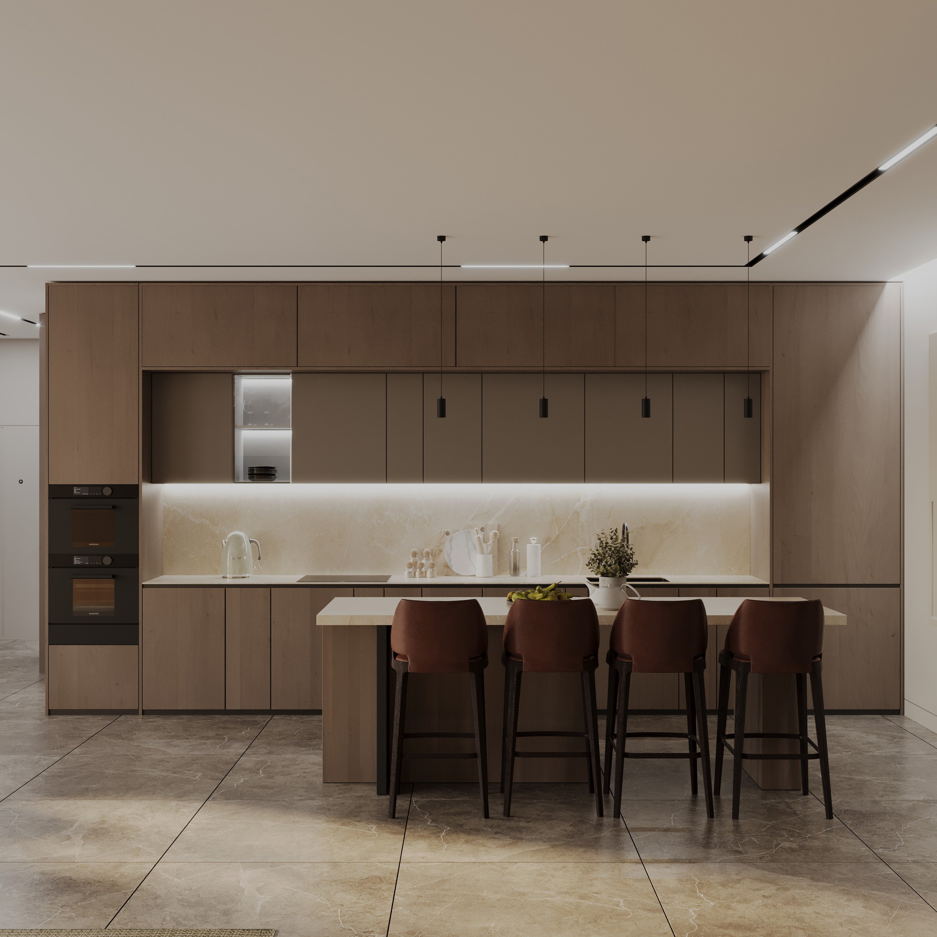 шинопровод под натяжной потолок eldeko hsbl_0186, 48в-3м, чёрный